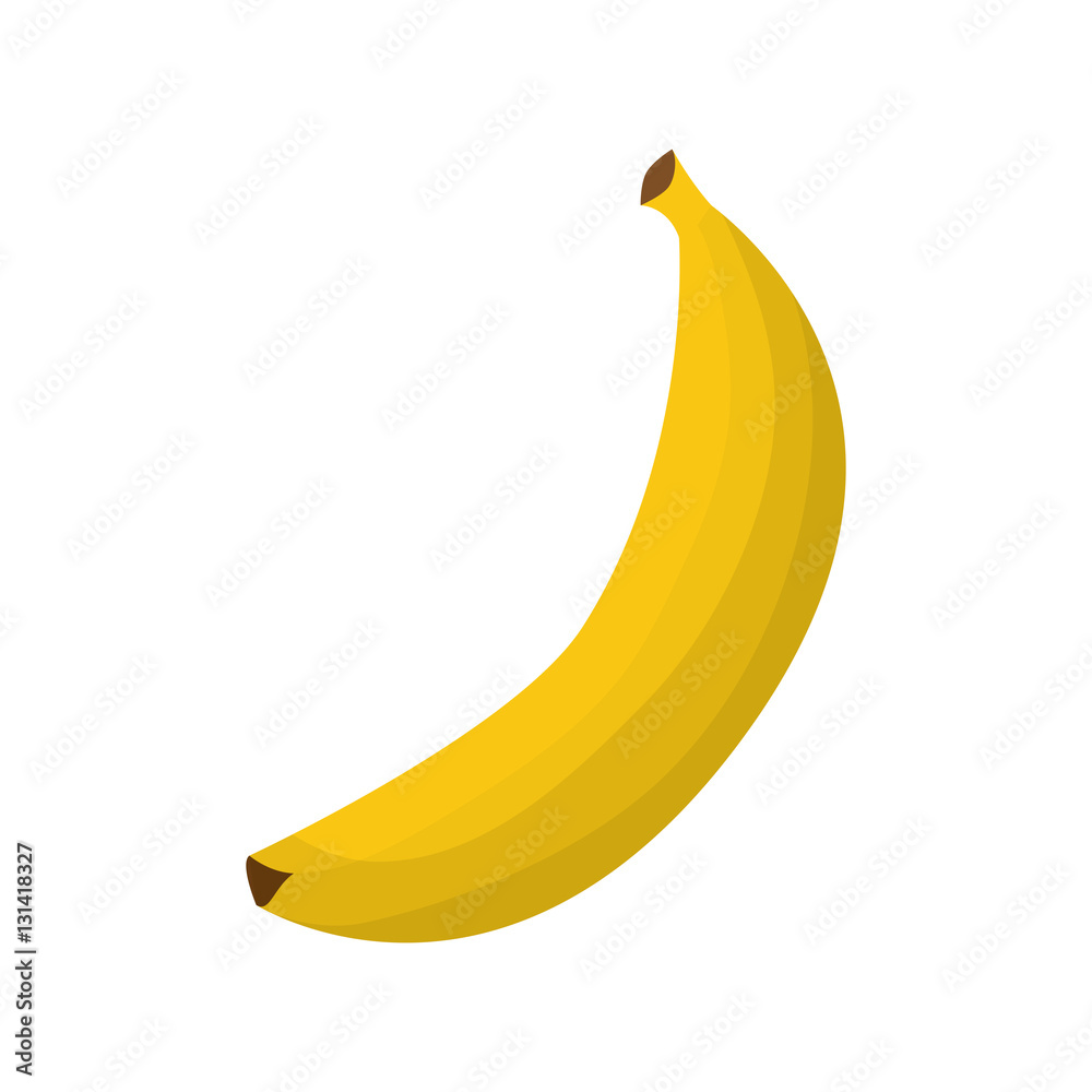 Delicious banana fruit icon vector illustration graphic design