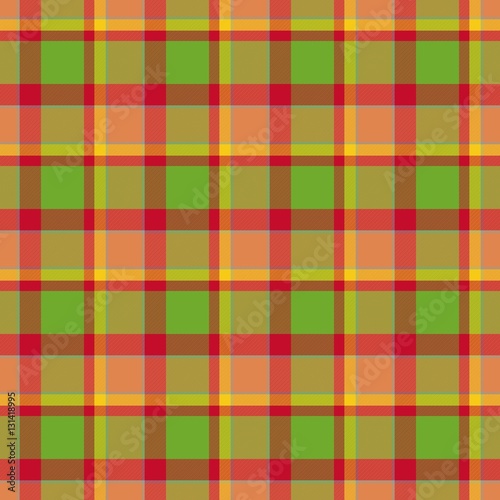 Green and red tartan vintage tablecloth pattern design