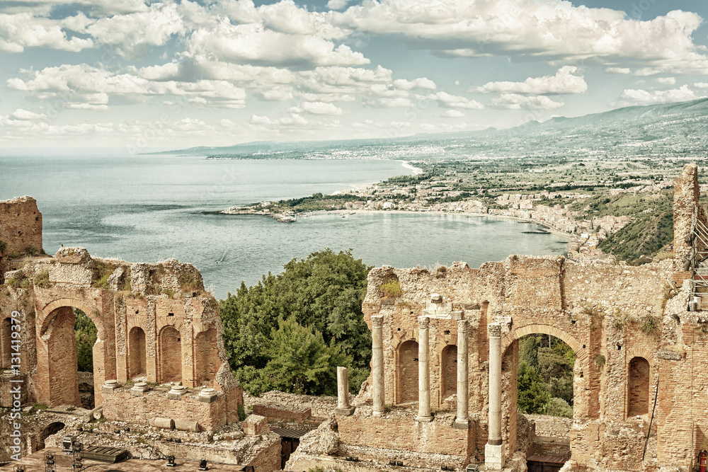 Taormina's theater in Sicily (HDR filtered)