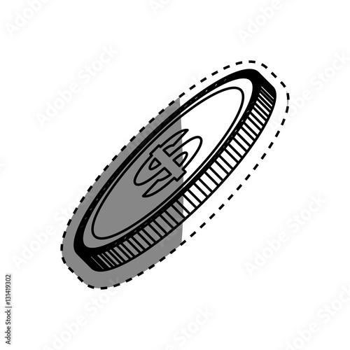 Isolated coin money icon vector illustration graphic design