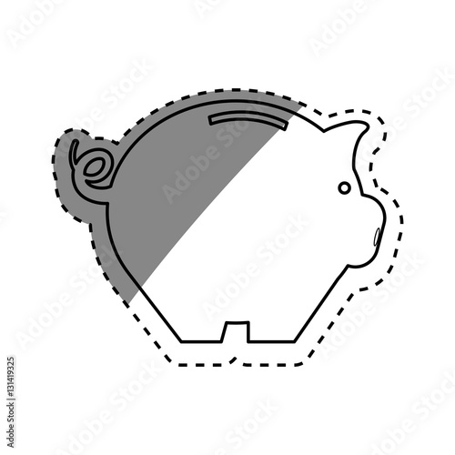 Piggy money savings icon vector illustration graphic design