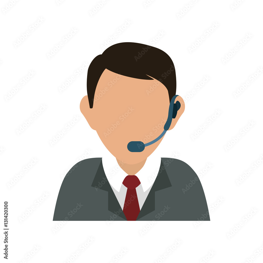 Call center consultant icon vector illustration graphic design