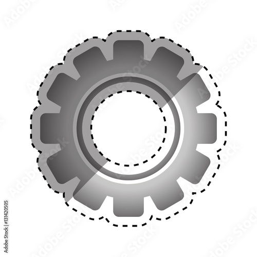 Isolated gear piece icon vector illustration graphic design