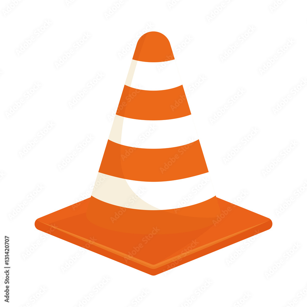 Isolated construction cone icon vector illustration graphic design Isolated construction cone icon vector illustration graphic design