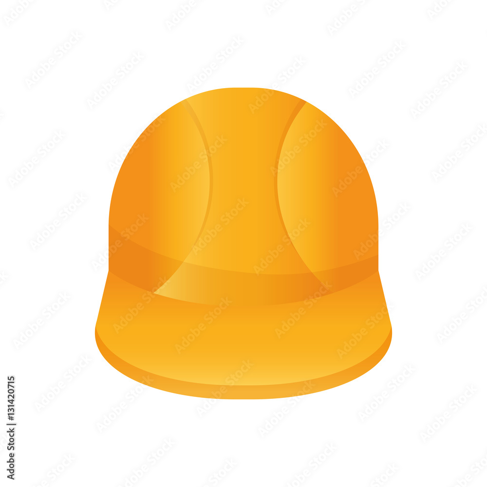 Fototapeta premium Worker construction helmet icon vector illustration graphic design