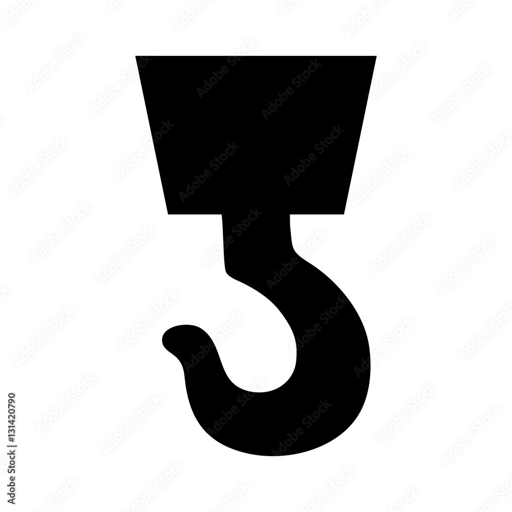 Construction hook crane icon vector illustration graphic design Construction hook crane icon vector illustration graphic design