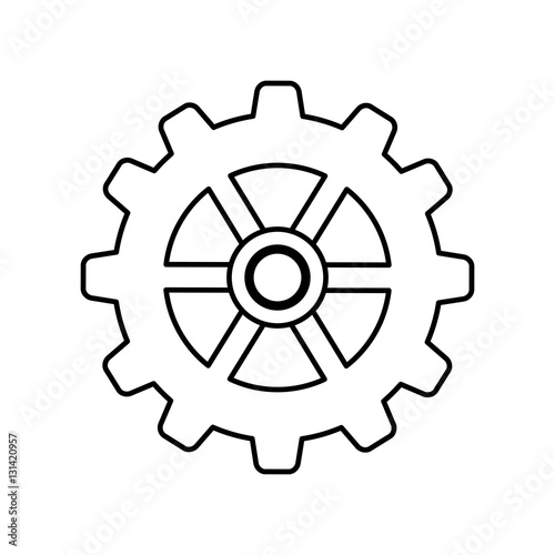 Isolated gear piece icon vector illustration graphic design