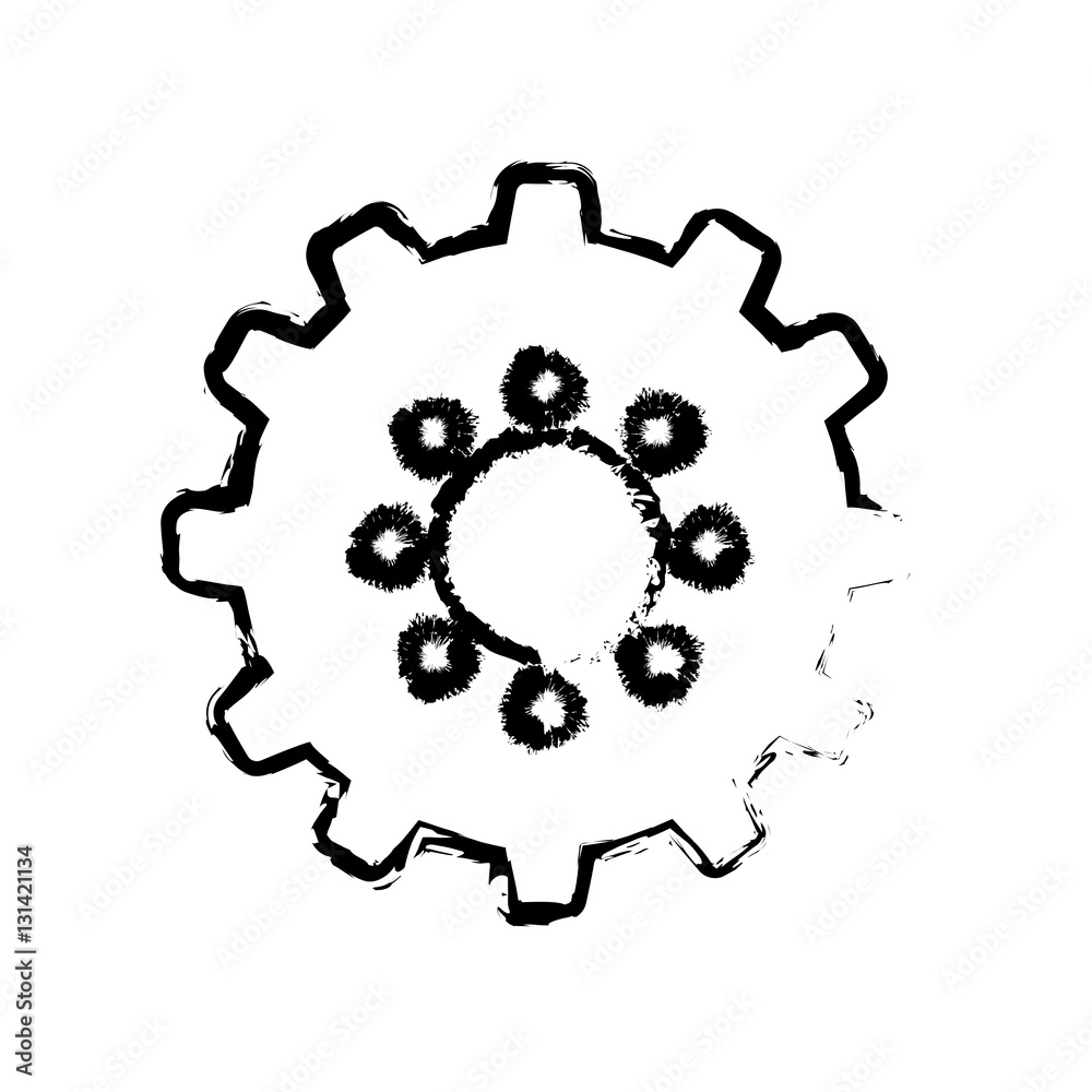 Isolated gear piece icon vector illustration graphic design Isolated gear piece icon vector illustration graphic design