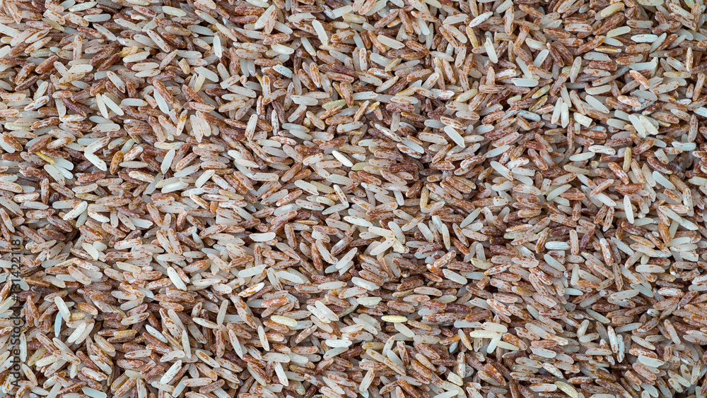 Brown rice background texture