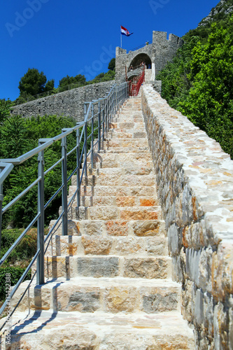Defensive walls of Ston town, Peljesac Peninsula, Croatia