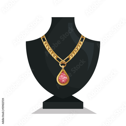 icon mannequins jewelry necklace isolated vector illustration eps 10