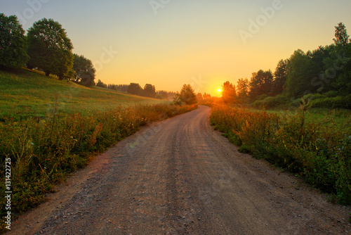 Beautiful summer sunrise