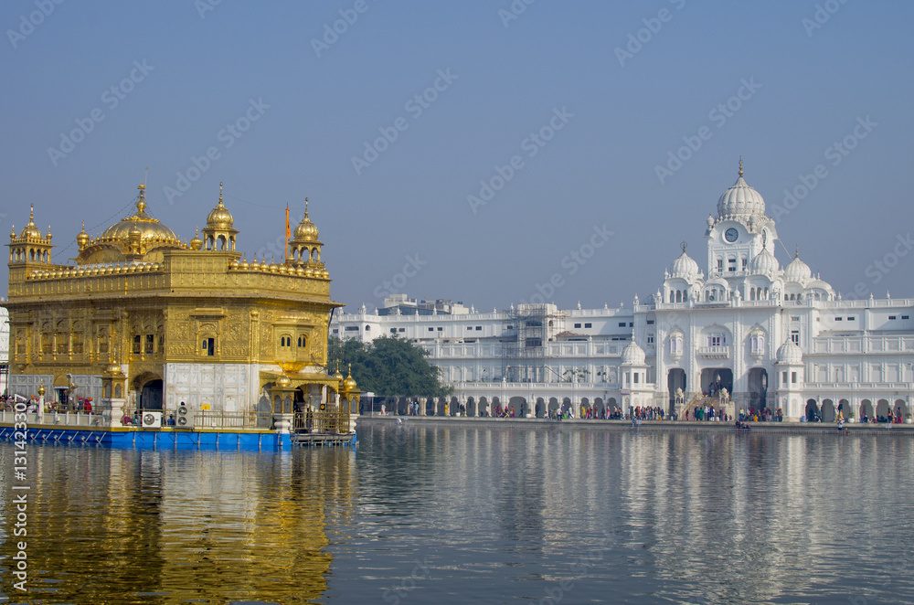 The gold temple Harmandir Sahib to Amritsar India
