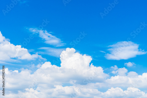 Beautiful white cloud on blue sky