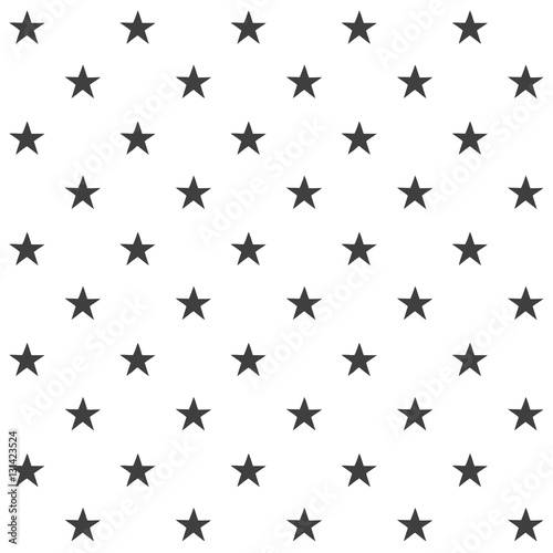 Stylish abstract seamless pattern with black graphic stars.