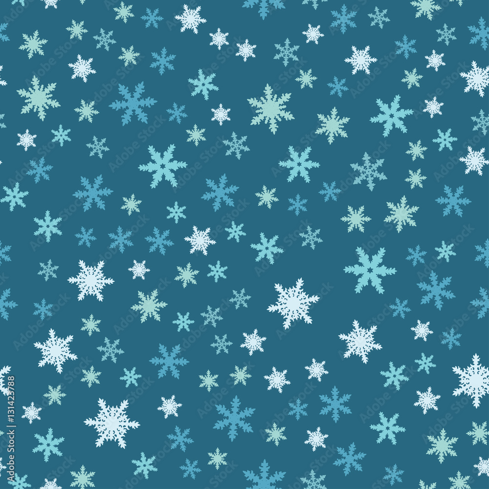 Hand Drawn Snowflakes Seamless Pattern for Wallpaper, Wrapping, Textile. Hand Drawn Snowflakes Seamless Pattern for Wallpaper, Wrapping, Textile.
