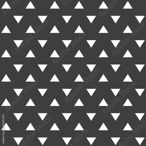 Stylish abstract seamless pattern with black graphic triangles.