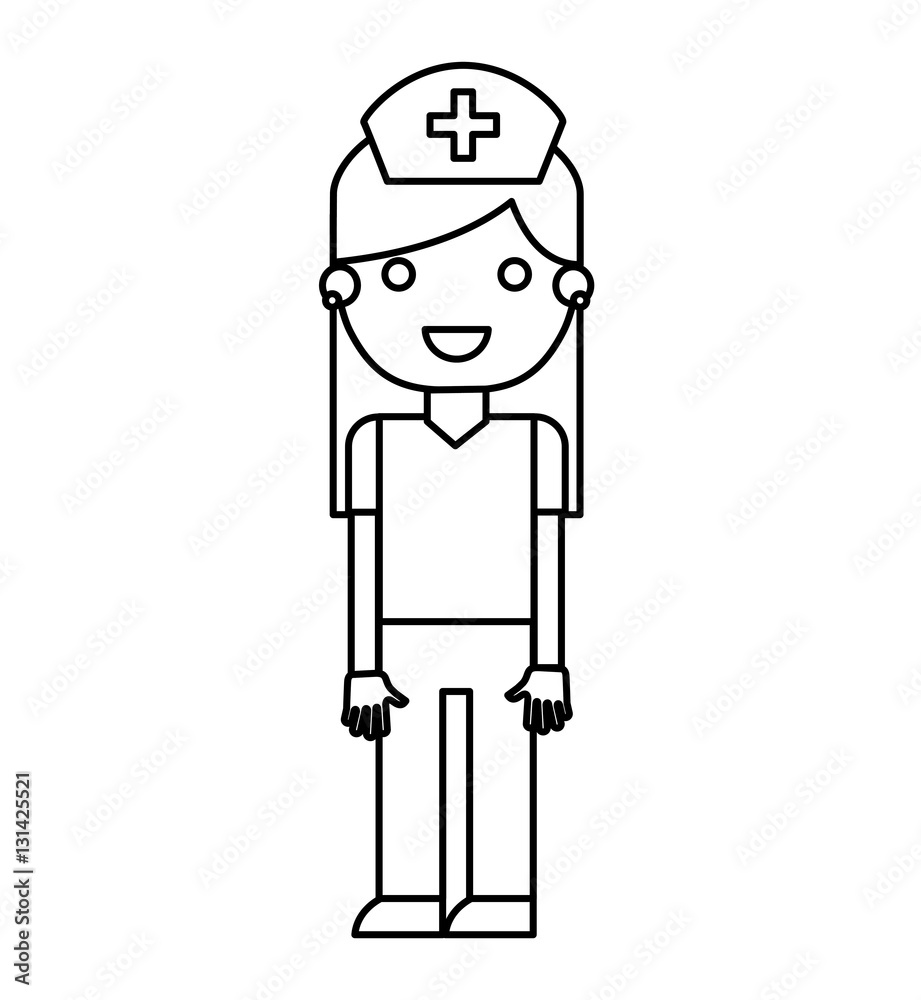nurse avatar character isolated icon vector illustration design