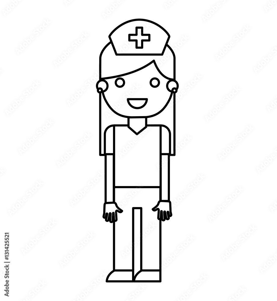 nurse avatar character isolated icon vector illustration design nurse avatar character isolated icon vector illustration design