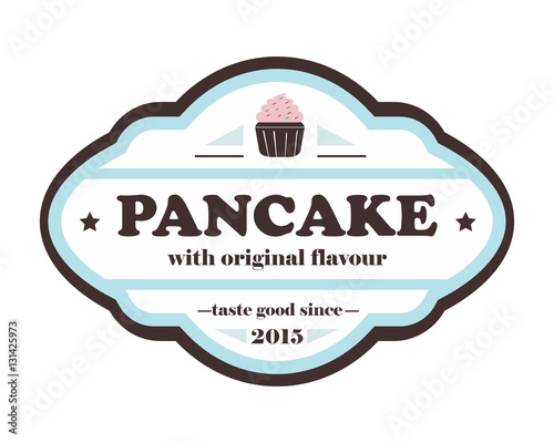 pancake shop logotype icon