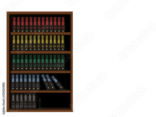 isolate file shelf on transparent  background
