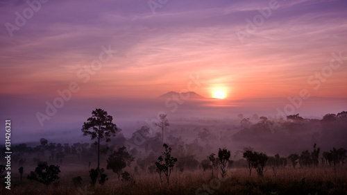 Sunrise at Thung Salaeng Luang National Park, Petchabun Province