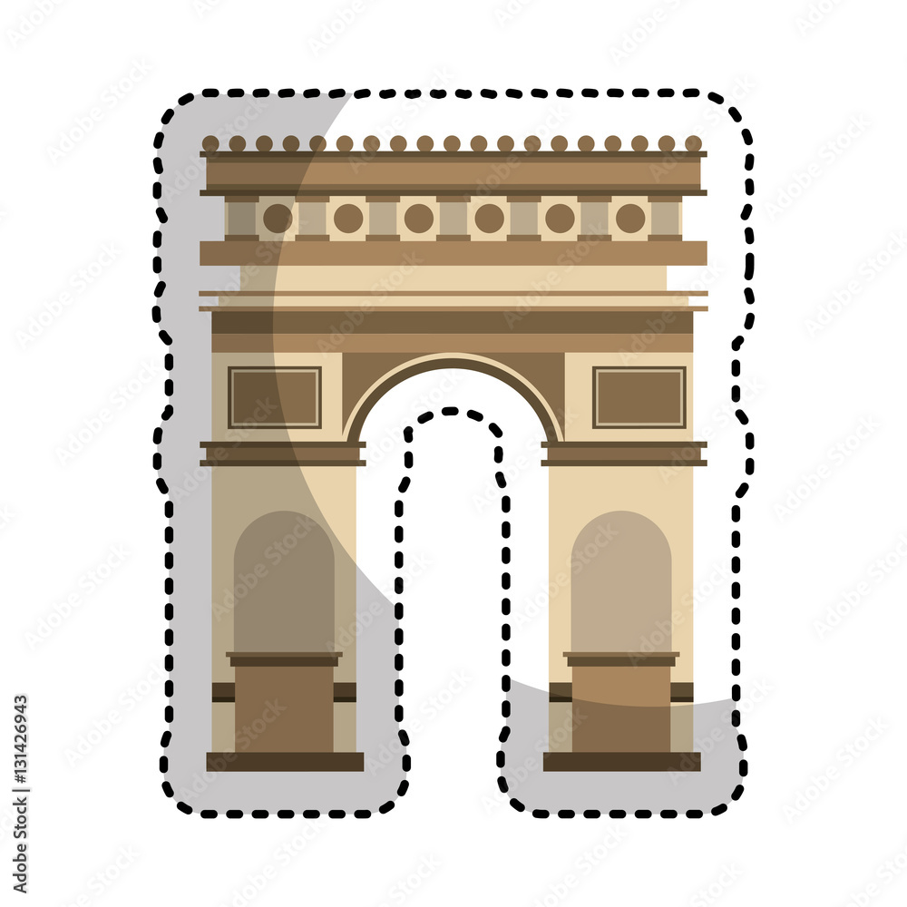 triumph arch isolated icon vector illustration design