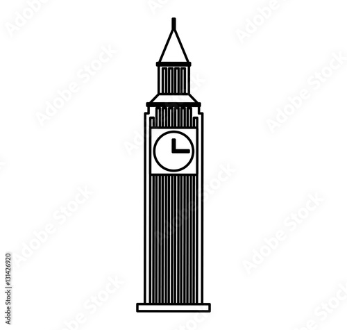 big ben building isolated icon vector illustration design