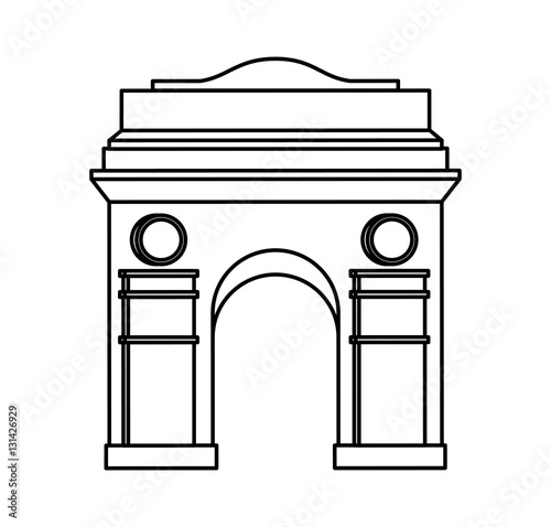 triumph arch isolated icon vector illustration design