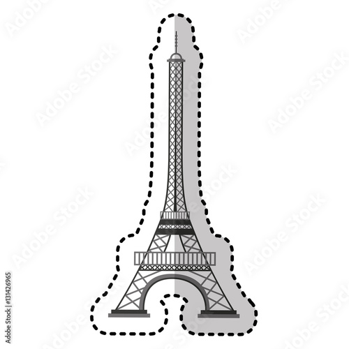 eiffel tower isolated icon vector illustration design