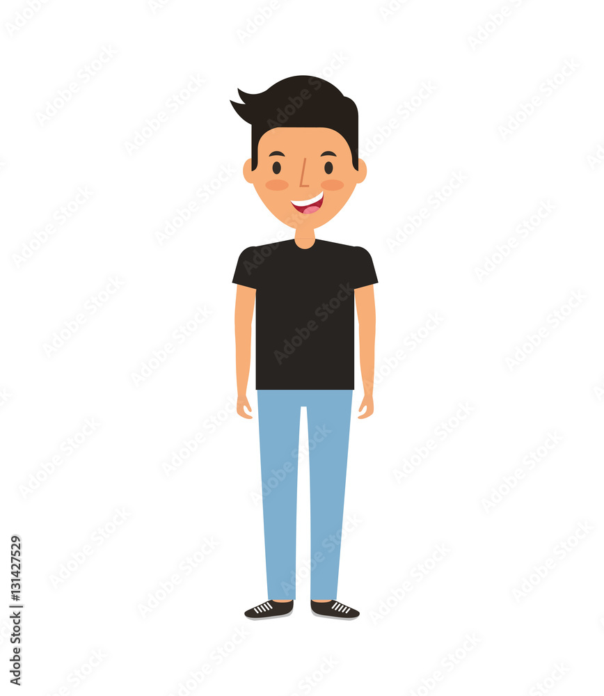 young man avatar character vector illustration design young man avatar character vector illustration design