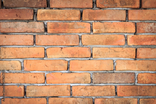 Brick wall texture or brick wall background. Closeup brick wall for design with copy space for text or image. Abstract brick wall detail.