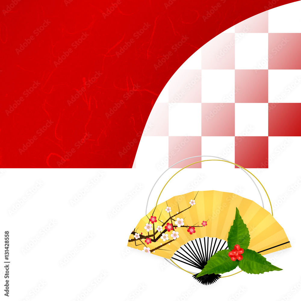 和柄扇子正月stock Illustration Adobe Stock