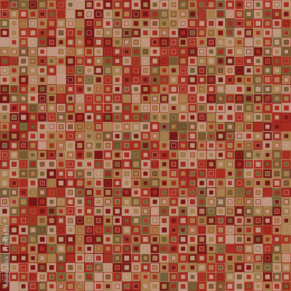 Fototapeta premium Vector mosaic geometric background. The square elements of various colors. Graphic design element.