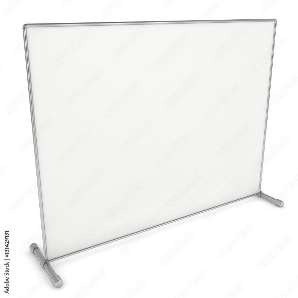 Billet press wall with blank banner. Mobile trade show booth white and blank. 3d render isolated on white background. High Resolution Template for your design. Billet press wall with blank banner. Mobile trade show booth white and blank. 3d render isolated on white background. High Resolution Template for your design.