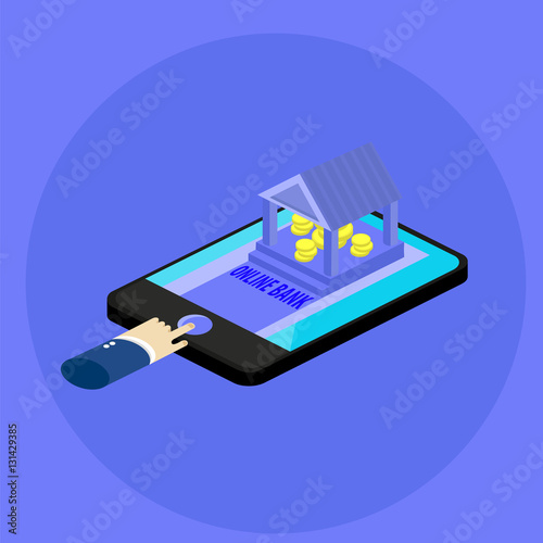 Pay via online Bank in your mobile phone.