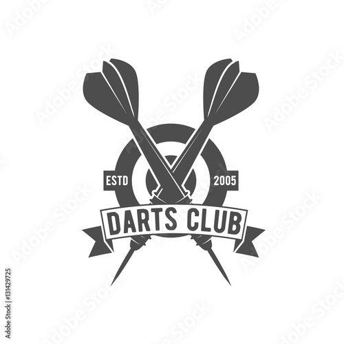 Darts label,  badge, vector logo