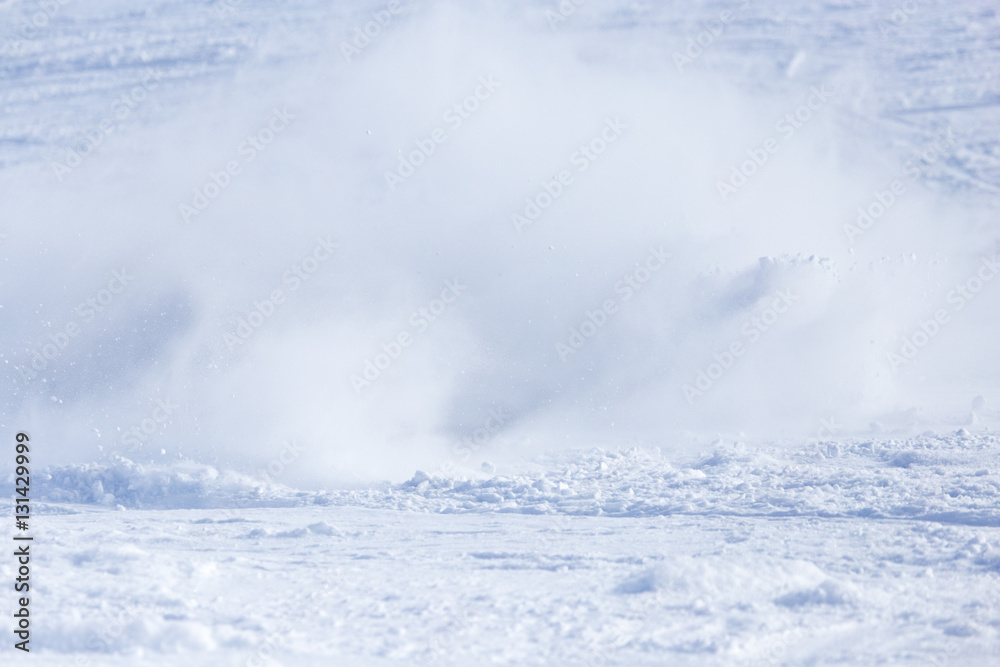 Fototapeta premium avalanche in the mountains