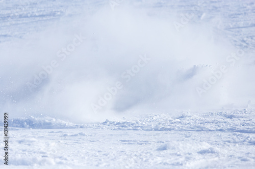 avalanche in the mountains