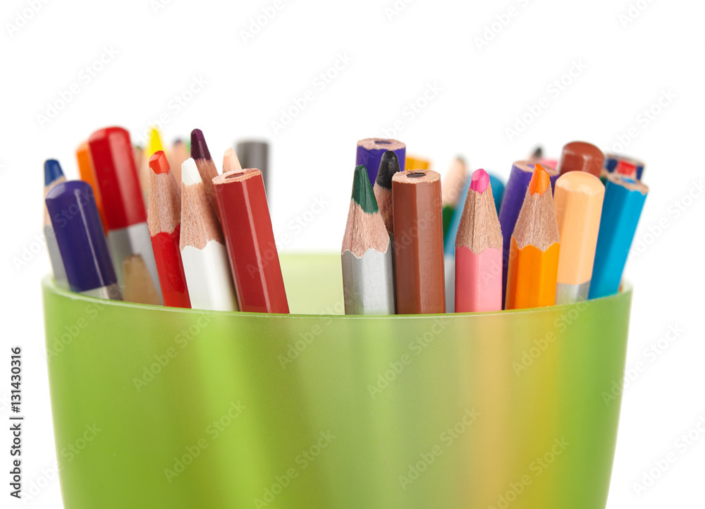many colored pencils in the stand many colored pencils in the stand