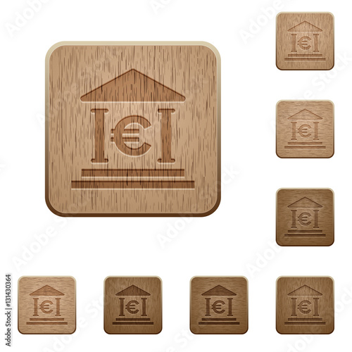 Euro bank office wooden buttons