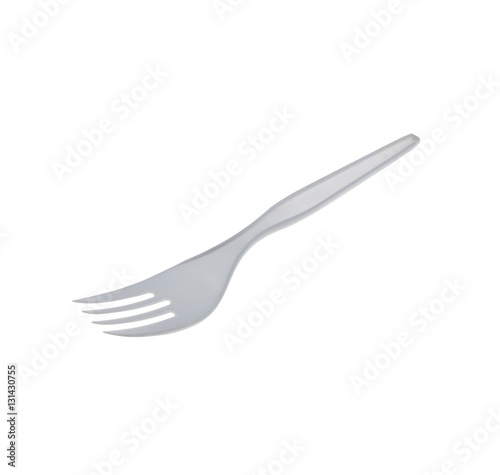 plastic fork isolated on a white background