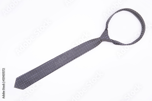 Blue male tie isolated on white