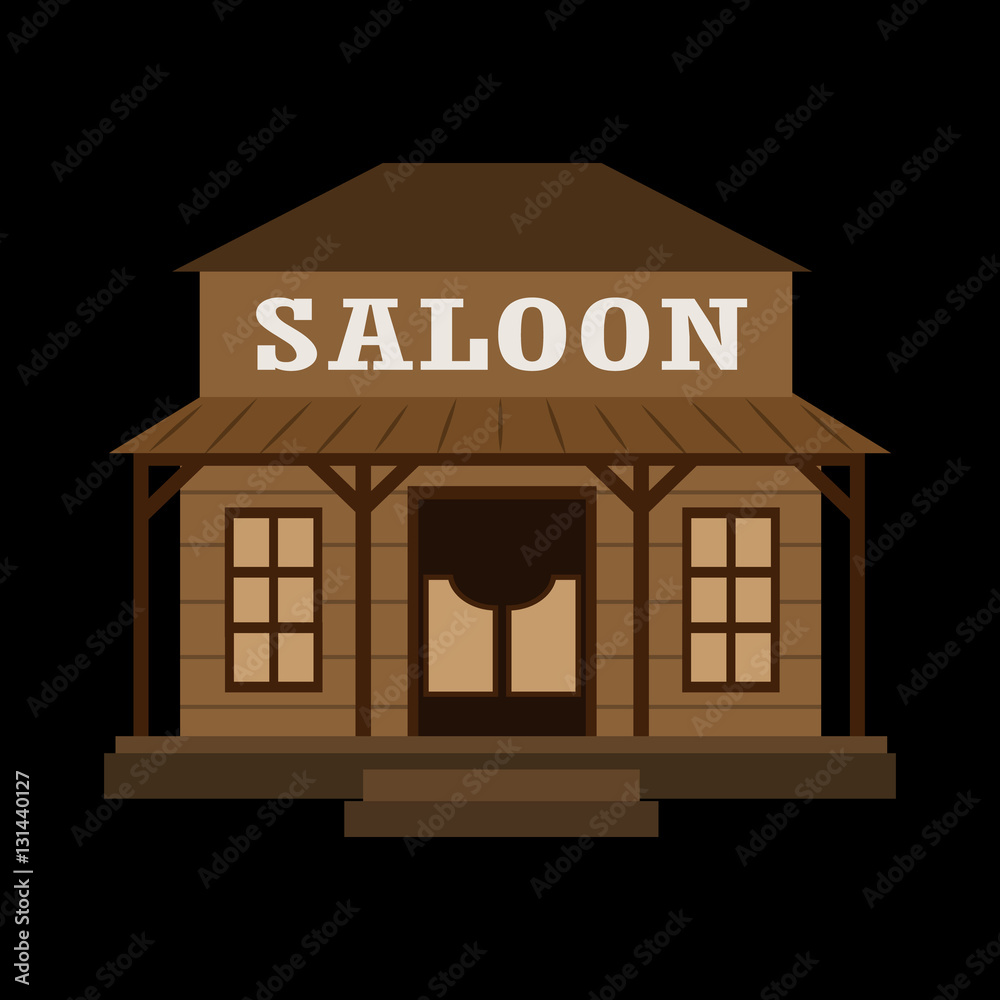 saloon flat icon Stock Vector | Adobe Stock