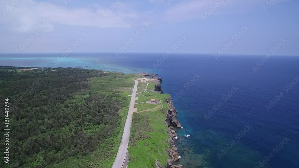 空撮 離島の海岸線 空撮 離島の海岸線