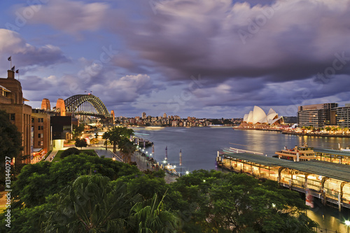 Canvas Print Sy CIrc Quay MCA Bridge Ferries