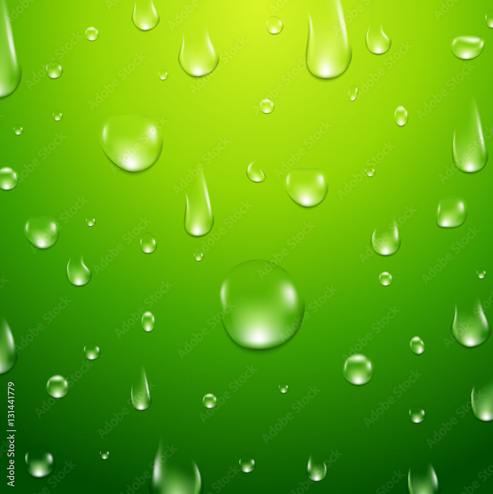 Water drops background. Fresh aqua or healthy clean natural concept with water drops