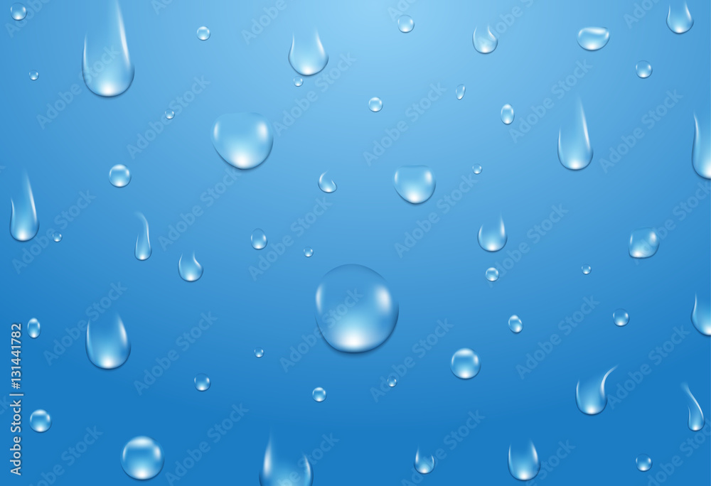 Water drops background. Fresh aqua or healthy natural concept