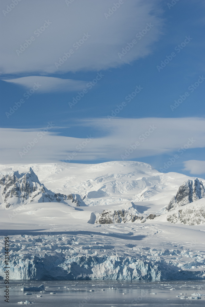 glaciers and mountains on the coast of the Antarctic Peninsula, glaciers and mountains on the coast of the Antarctic Peninsula,