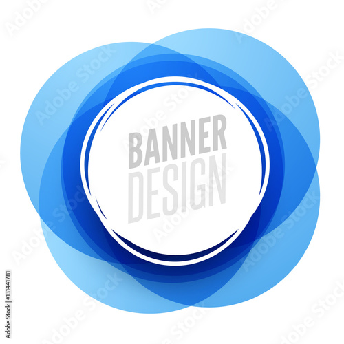 Creative circle round banner with place for text. Frame template